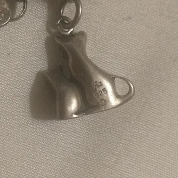 Silver SS925 Kitty Cat & Mama Cat 3-D Charm For Bracelet Or Pendant For Necklace - Picture 9 of 11